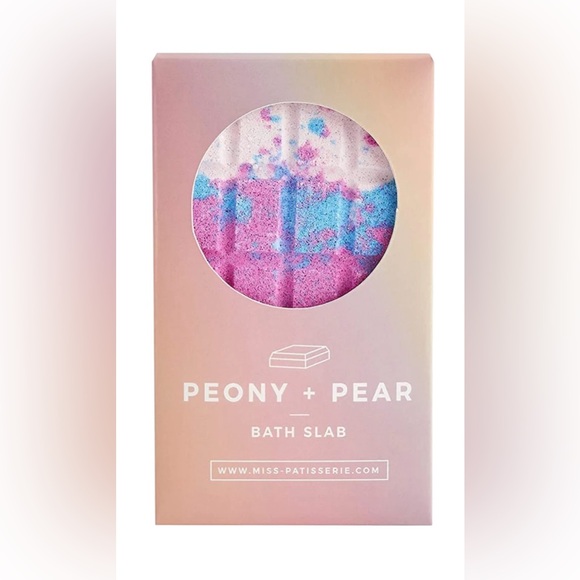 PEONY AND PEAR BATH BOMB BATH SLAB BREAK INTO 3 to 6 PIECES FOR MULTIPLE BATHS - Picture 1 of 2